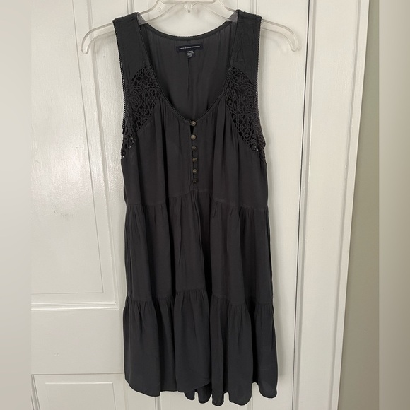 American Eagle Outfitters Dresses & Skirts - American Eagle Outfitters Sleeveless Crochet Tiered Dress Size Small Babydoll